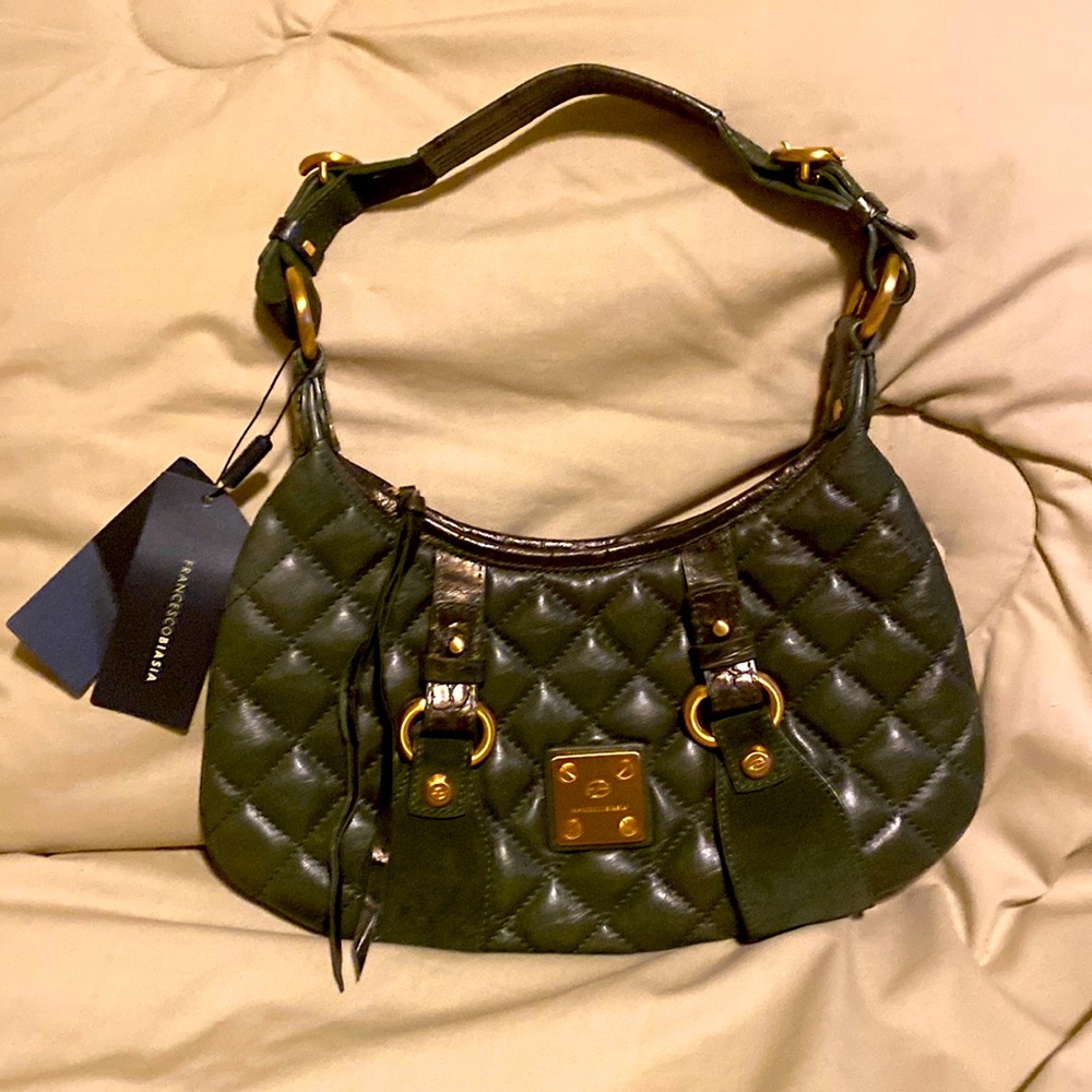 Leather Purse with Suede Trim New with Tags